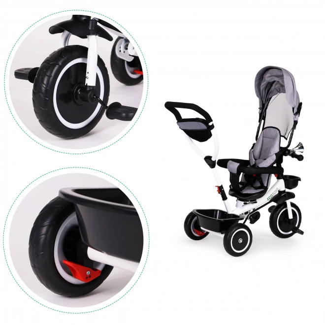 Triciclo con sedile girevole 360° ECOTOYS grigio