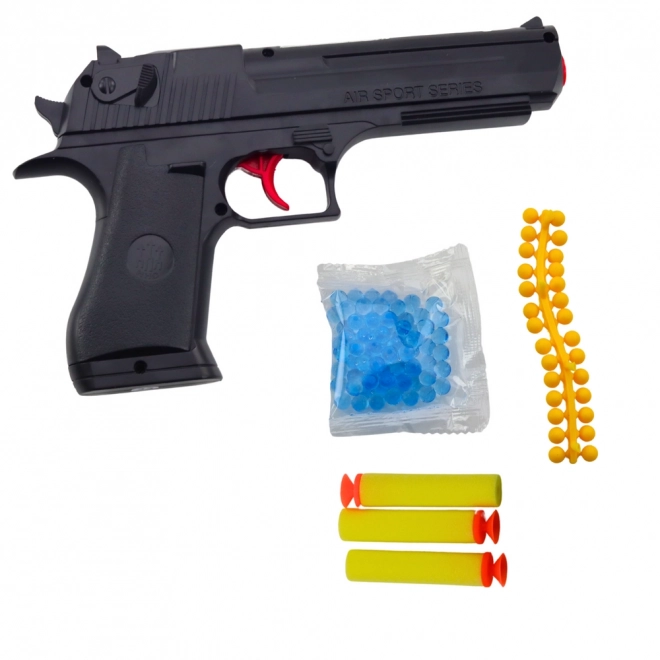 Pistola sportiva con proiettili in schiuma e palline d'acqua