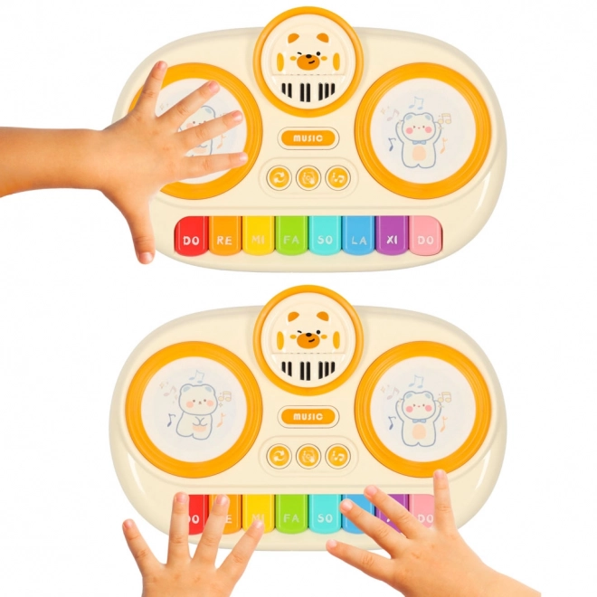 Pianoforte interattivo per bambini organo educativo beige