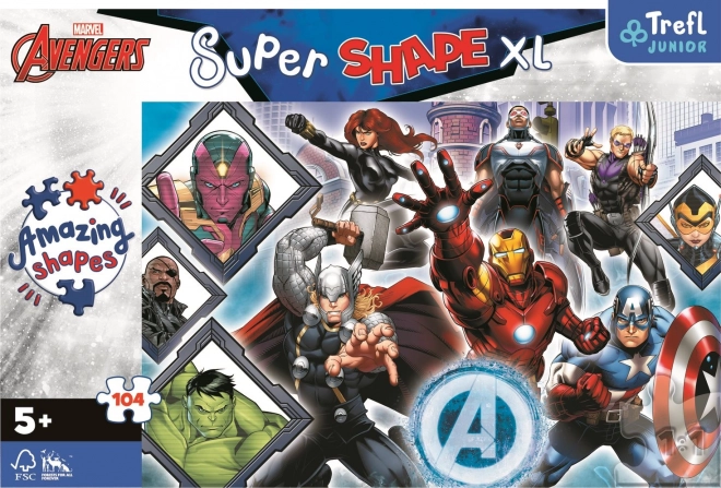 Puzzle XL Super Shape Avengers 104 pezzi