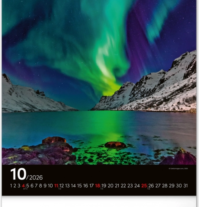 Calendario da parete Aurora Boreale 2026