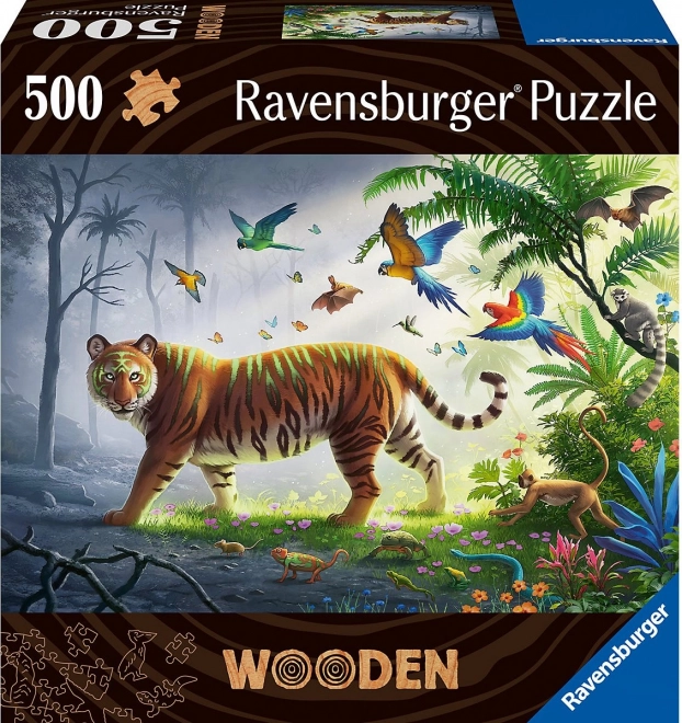 Puzzle in legno Tigre nella giungla 500 pezzi