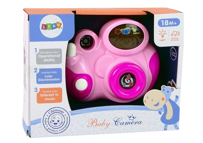 Fotocamera Interattiva per Bambini Luce e Suono Rosa