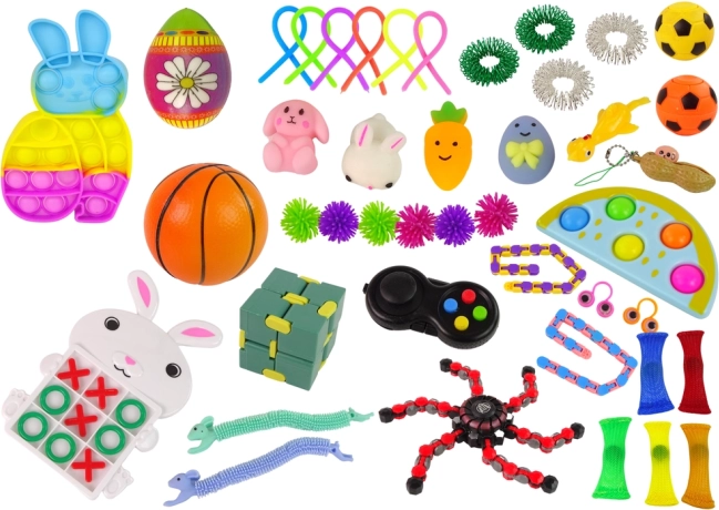 Pop It e squishy pasquali per divertimento sensoriale
