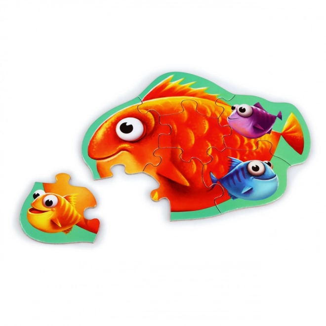 Animali con cuccioli Puzzle 5 in 1