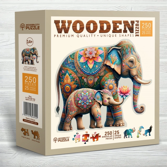 Puzzle in legno Moda Elefanti 250 pezzi