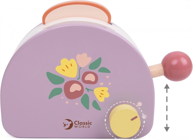 Tostapane da colazione in legno con accessori 13 pezzi