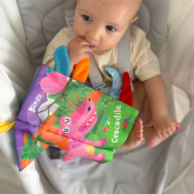Libro in Tessuto con Code di Animali del Bosco Woopie Baby
