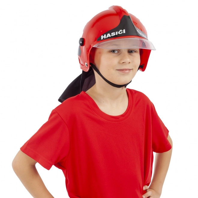 Casco da pompiere per bambini rosso