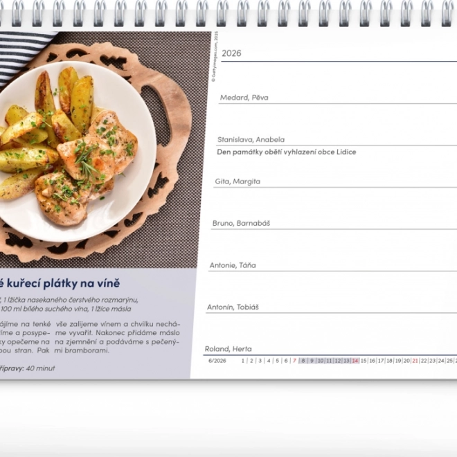 Calendario da tavolo Cucina di casa 2026