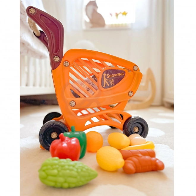 Carrello della Spesa per Bambini con Elementi Mobili e Accessori