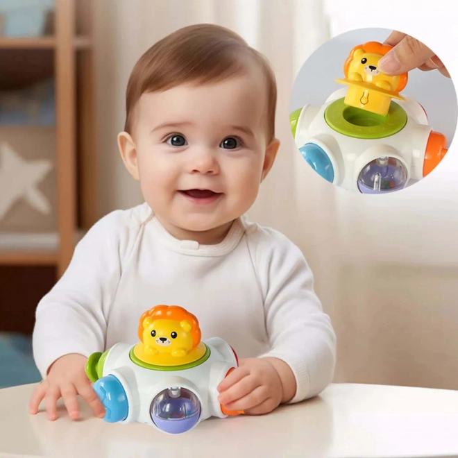 Woopie Blocco Attivo Cosmico a Forma di Razzo - Cubo Sensoriale Educativo 18m+