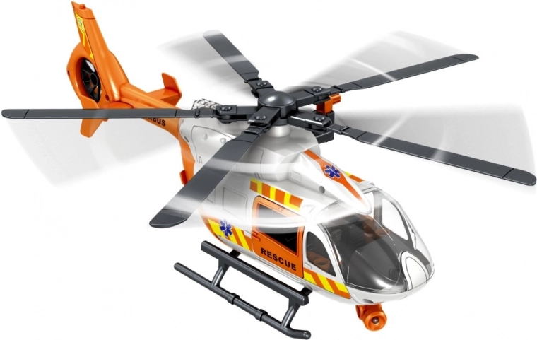 Rotori rotanti e cabina dettagliata