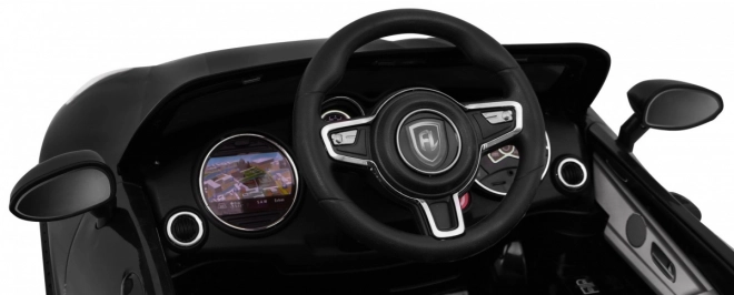 Auto a batteria Turbo-S per bambini nero + telecomando + avvio lento + ruote EVA + radio MP3