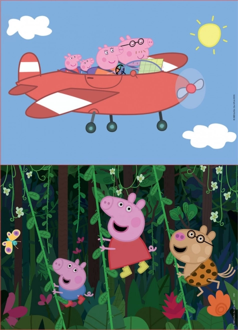 Puzzle in legno Peppa Pig 2x16 pezzi