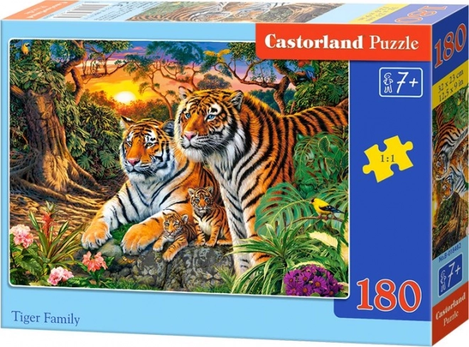 Puzzle 180 pezzi tiger family