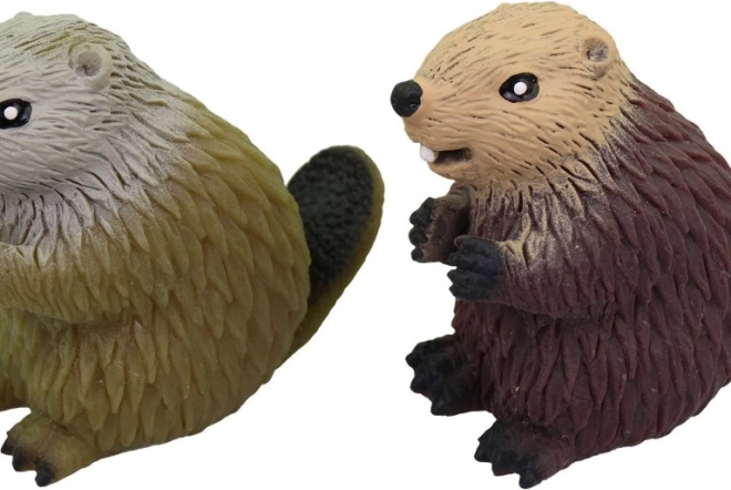 Castoro di Gomma per Bambini 7 cm - Confezione da 24 pezzi