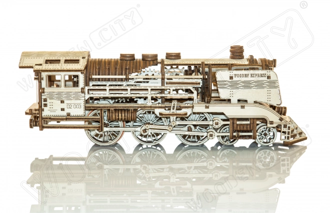 Puzzle 3D in legno treno Espresso con binari