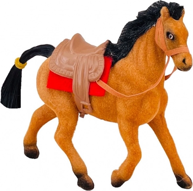 Cavallo di plastica con sella