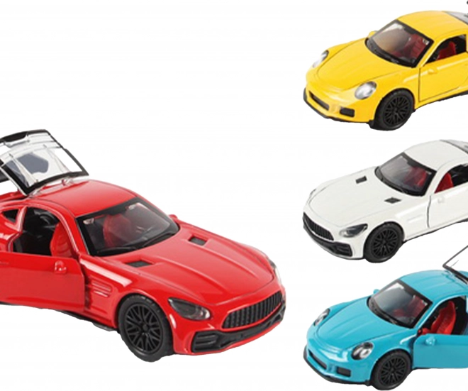Auto in metallo con porte apribili 12 cm
