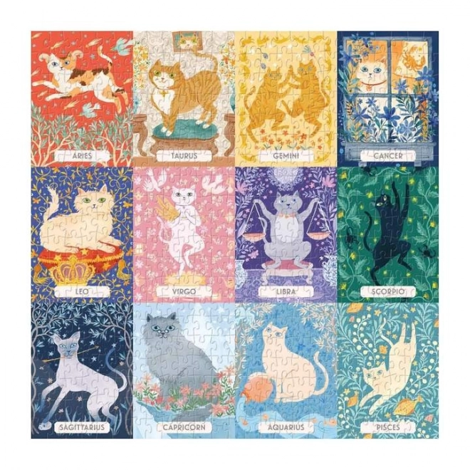 Puzzle Zodiacale dei Gatti - 500 Pezzi