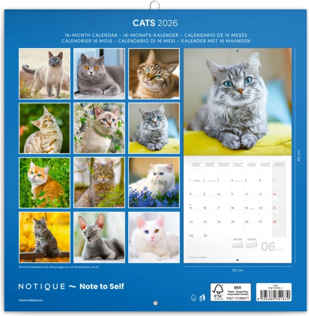 Calendario per appunti Gatti 2026