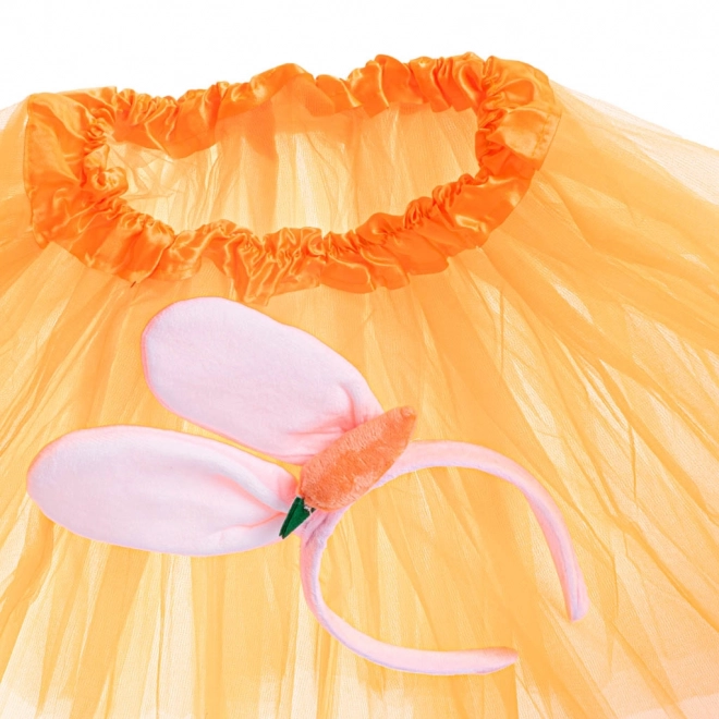 Costume coniglietto con gonna in tulle e fascia a carota