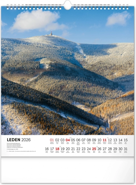 Calendario da parete Passeggiate nel paesaggio moravo 2026