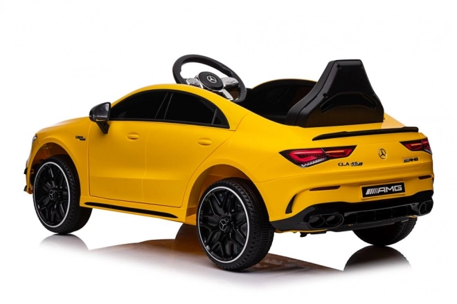 Auto elettrico per bambini Mercedes CLA 45s AMG giallo 4x4