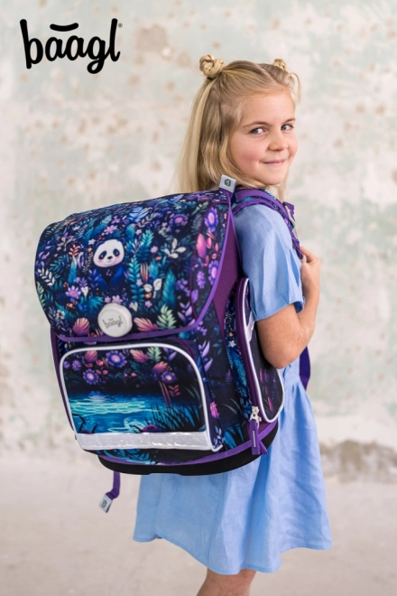 Set Baagl Ergo Jungle Panda: Zaino, Astuccio e Sacchetto