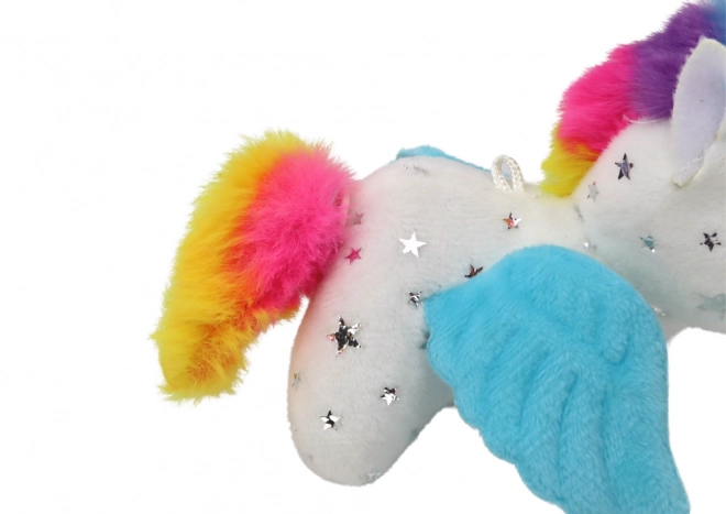 Unicorno Peluche Salterino Bianco