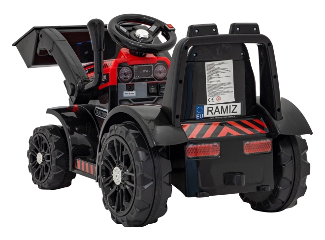Trattore con Caricatore per Bambini Luci LED e Suoni – rosso