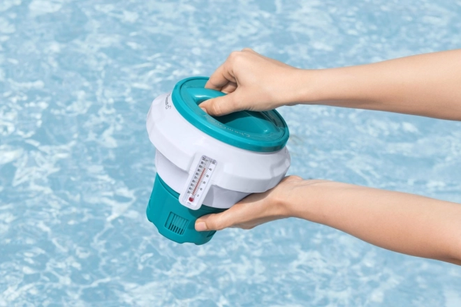 Dispenser galleggiante per piscina con termometro Bestway