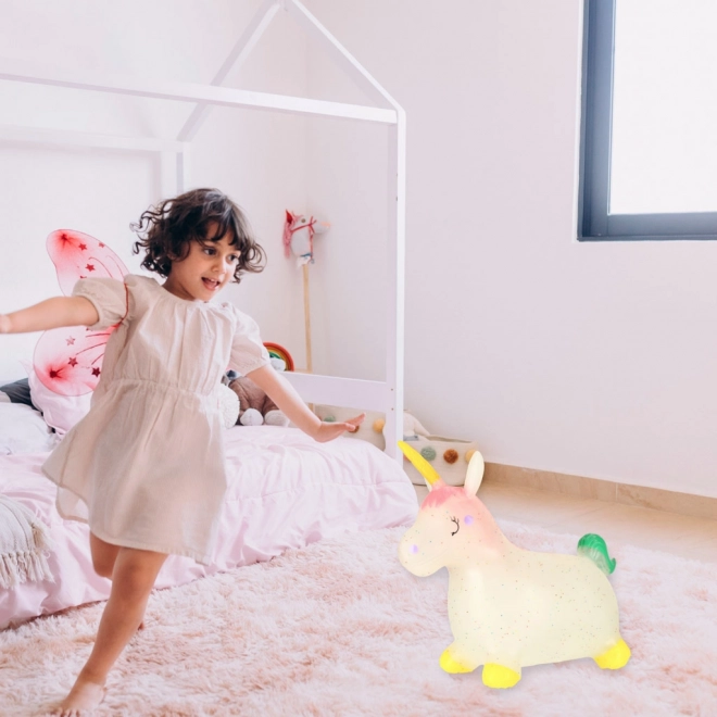 Giocattolo Saltellante per Bambini con Pompa - Unicorno di Gomma