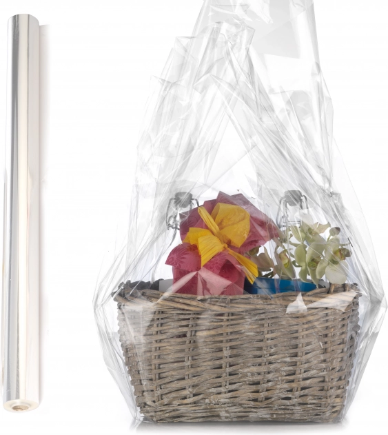 Rotolo di cellophane trasparente 70 cm x 2 m