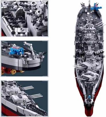 Kit di costruzione Sluban Nave da battaglia USS Missouri 1:350