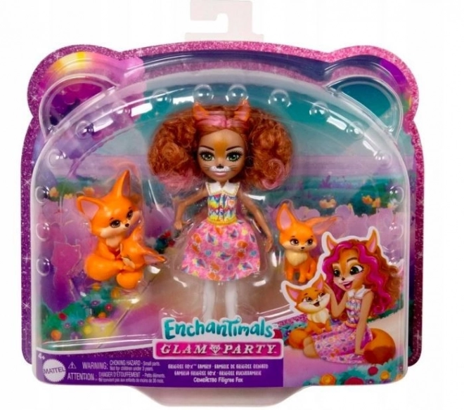 Bambola Filigree Fox Enchantimals con Famiglia di Volpi