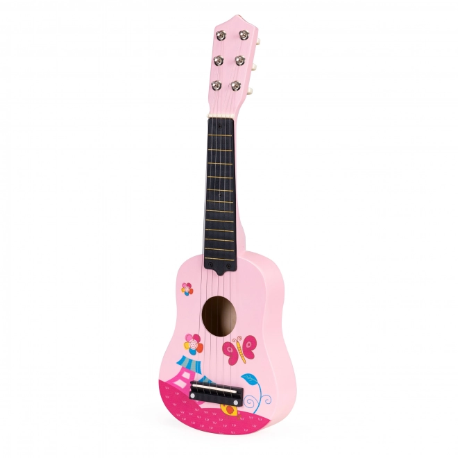 Chitarra per bambini in legno ECOTOYS - Rosa