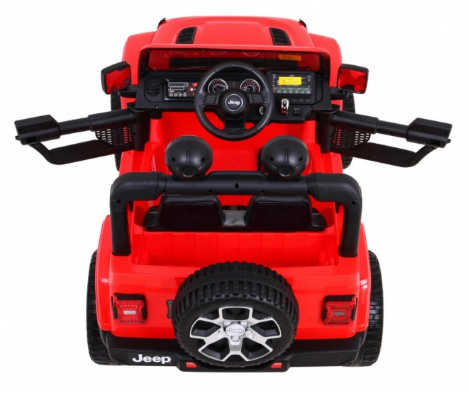 Jeep Wrangler Rubicon a batteria per bambini Rosso + telecomando + radio MP3 LED + ruote EVA