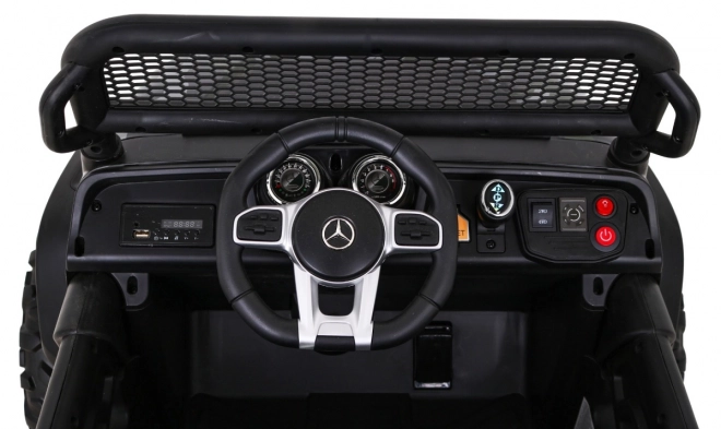 Mercedes Benz Unimog per bambini Moro vernice + trazione 4x4 + telecomando + vano bagagli + avvio lento + MP3 LED