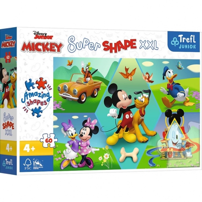 Puzzle Super Shape XXL di TREFL: Topolino Divertimento 60 Pezzi