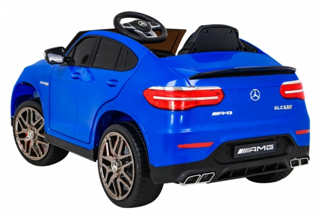 Mercedes Benz GLC63S per bambini Blu + telecomando + trazione 4x4 + MP3 LED + EVA + partenza lenta