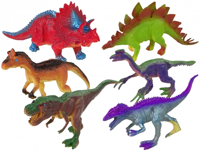 Set di Dinosauri Colorati per Bambini 6 Pezzi