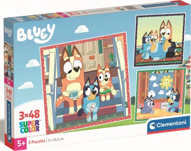 Puzzle Bluey 3x48 Clementoni