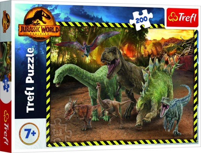 Puzzle 200 pezzi dinosauri di Jurassic Park