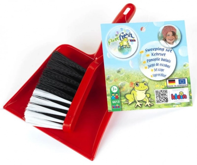 Set scopa e paletta per bambini rosso