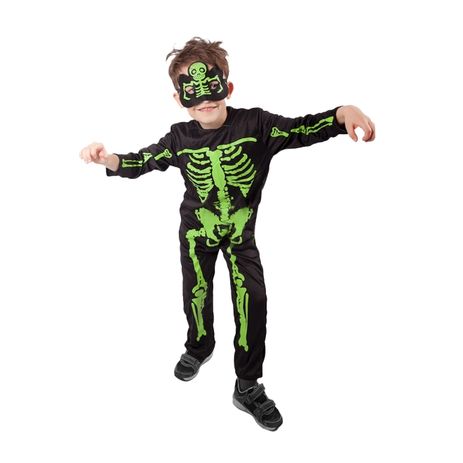 Costume scheletro neon per bambini (S)