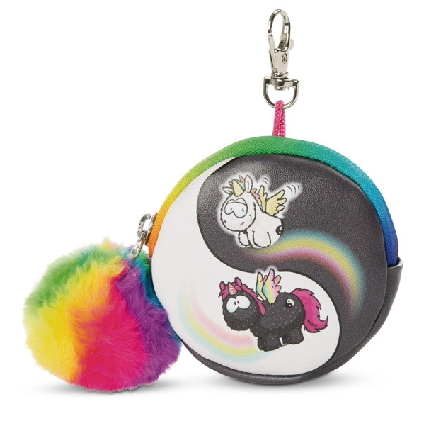 Portamonete con unicorno Arcobaleno Yin & Arcobaleno Yang