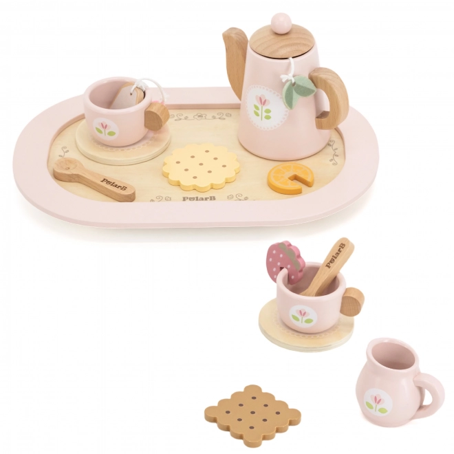 Set da tè in legno