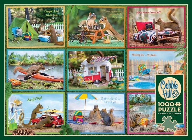 Puzzle scoiattoli in vacanza 1000 pezzi